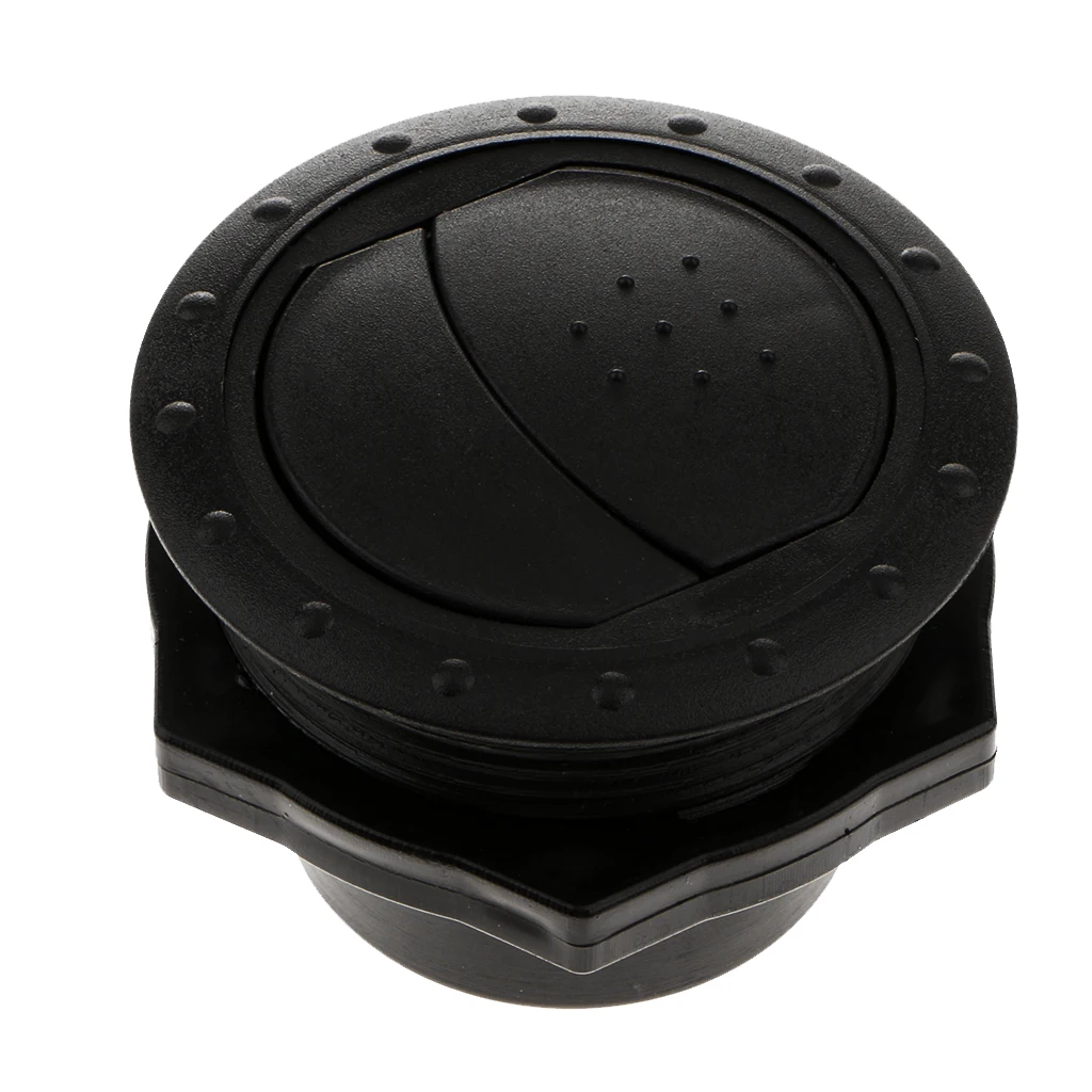 78x51mm Round Trailer Yacht Side Roof Air Vent Exhaust Outlet - Install Hole: Approx 60mm, Black