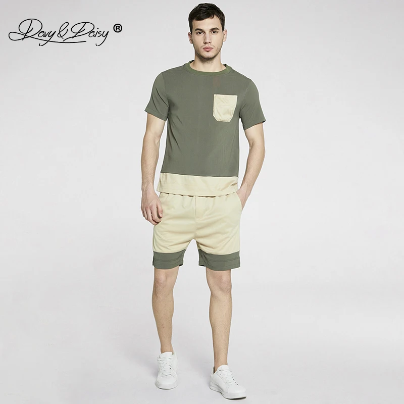 DAVYDAISY мужской повседневный спортивный костюм из двух предметов летний