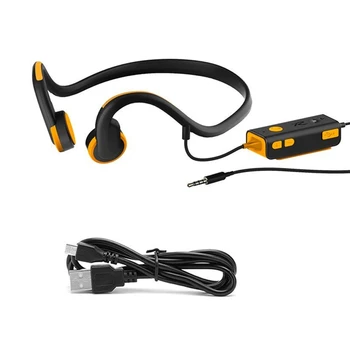 

Open Ear Bone Conduction Headphones, Sports Headphone With Waterproof Sweatproof and Noise Reduction Microphone for iPhone/ Andr
