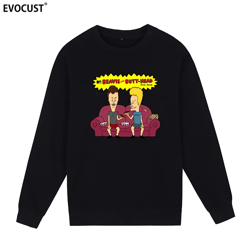 Beavis Butthead Work Funny Black Vintage Unisex Black Felpe Con Cappuccio Uomo Donna Unisex Cotone Pettinato