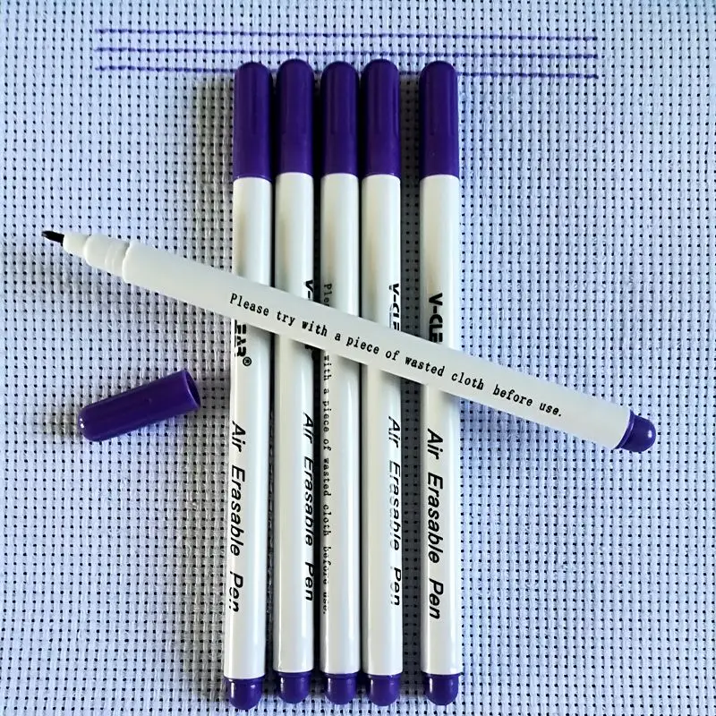 Disappearing Erasable Ink Fabric Marker Pen Vanishing Air Pen Water for Sewing Washable Art and Lettering for Cloth and Fabrics
