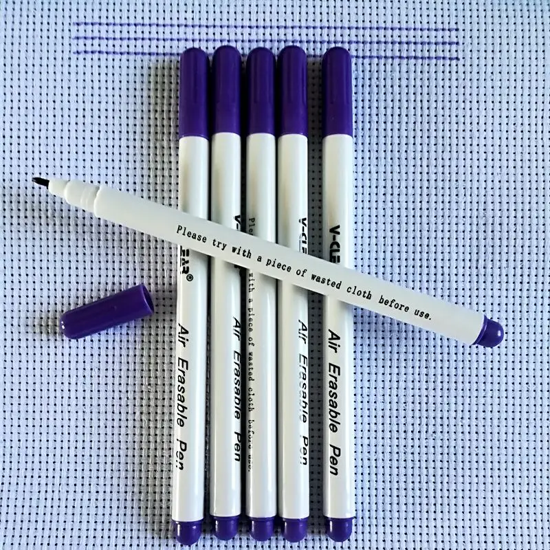 Disappearing Ink Pen - Vanishing Fabric Marker | Carmel Purple / Box of 12