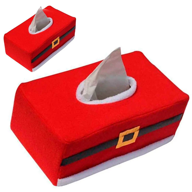 Tissue Box Cover Tissue Case Merry Xmas Santa Claus Snowman Table Decor Christmas Decorations For Home Seat Type