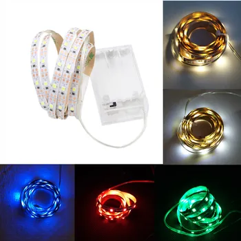 

LED light with smd2835 light with 1m/60led battery box light with red blue white warm white interior decoration light (excluding