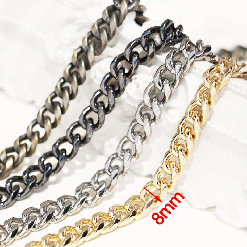 Chains DIY Gold Silver Gun bag strap Replacement Purse Chain Shoulder Bag Strap