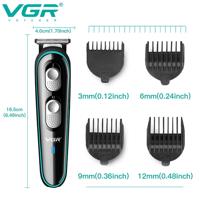 VGR Electric Hair Cutting Machine Rechargeable  Hair Clipper Man Hair Trimmer For Men Barber Professional Beard Trimmer 4