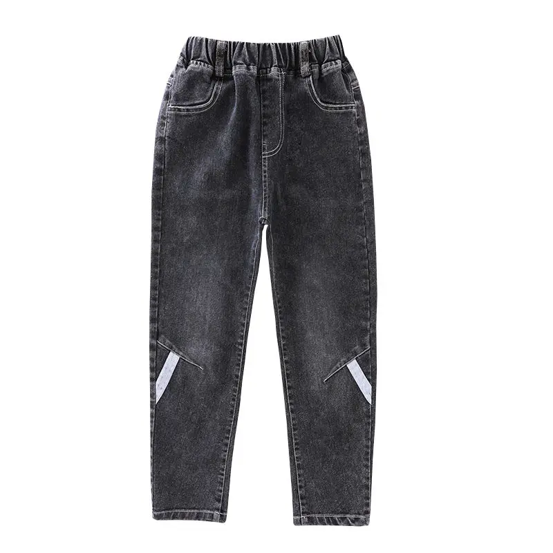 Детские черные джинсы для девочек-подростков; коллекция года; сезон весна-осень; Прямые детские джинсовые штаны; повседневные джинсы для подростков; джинсовые брюки; Trausers