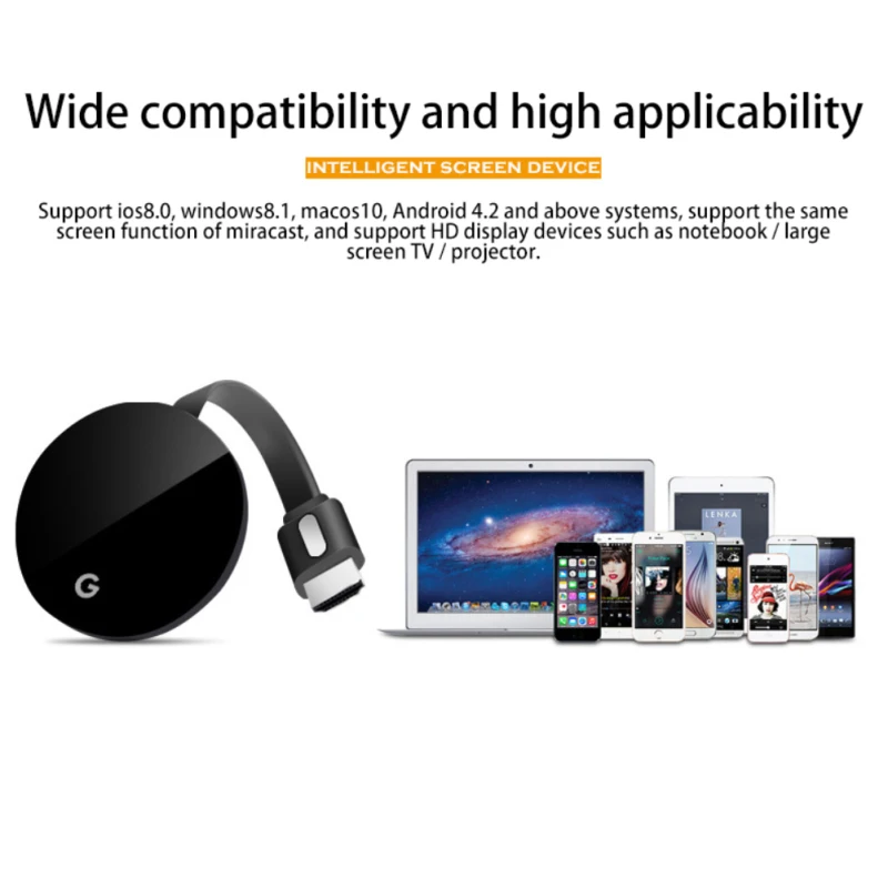 2.4G/5G Wireless Co-screen Device G7S Wireless Three Generations Google Screener Wirelessly Connect Google Chromecast Adapter