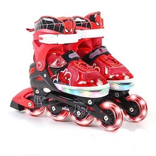 Роликовые коньки для начинающих 4-5-6-9 лет, полный комплект, новые модели Железного человека, Человека-паука, супергероя, милой принцессы