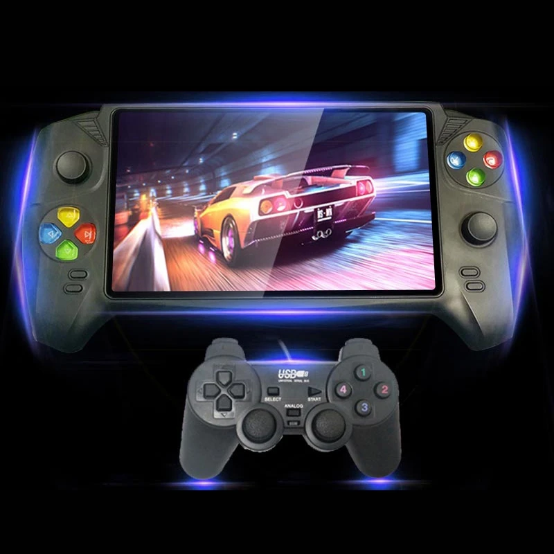 

7 Inch Retro Video Game Console 8GB Build-In 300 Games Handheld for Arcade/GBA/Sega/NES/SFC Support TV Out 2 Players