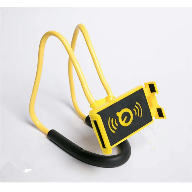 Держатель для ленивого телефона гибкий держатель для мобильного телефона Поддержка ленивого висящего шеи Автомобильный держатель для iPhone для samsung для huawei - Цвет: Цвет: желтый