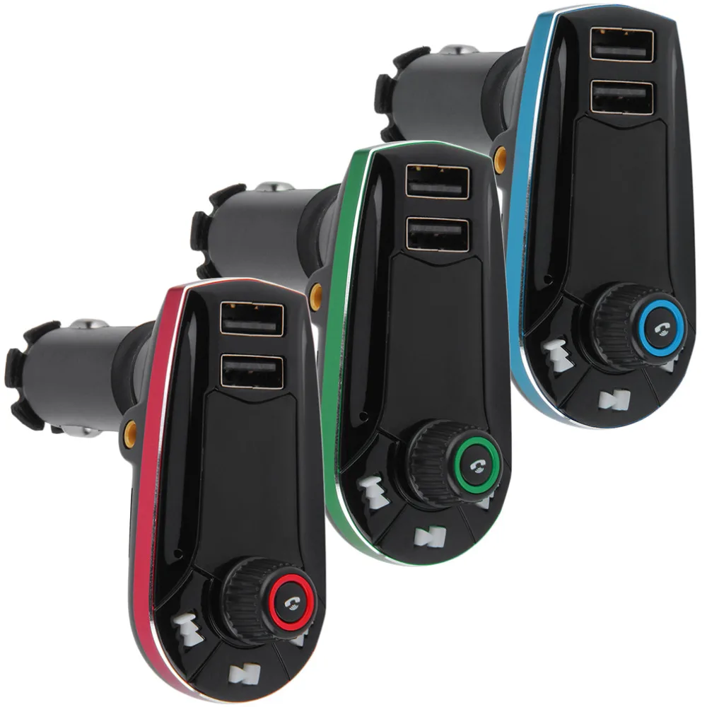 Портативный fm-передатчик Bluetooth модуляторы FM автомобильный аудио mp3-плеер USB выход беспроводной автомобильный комплект зарядное устройство синий Высокое качество