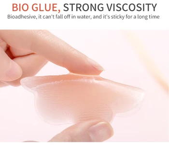 

2pcs Reusable Female Breast Petal Nipple Petal Petal Adhesive Strapless Backless Stick Bra Silicone Breast Sticker Nipple Pad