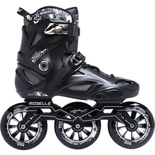 3 Pu Wheel Inline Skates Adjustable Adult Roller Skating Shoes Roller Sneaker Breathable Patines Free Skating Racing Skates