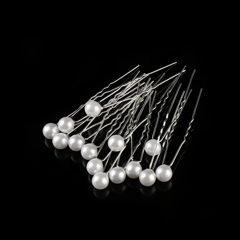 Hot Sales U-Shaped Pearl Diamond Set Bride Hairpin Sub-Up-do Hairpin Single Diamond Pin Hair Pin Marriage Headdress