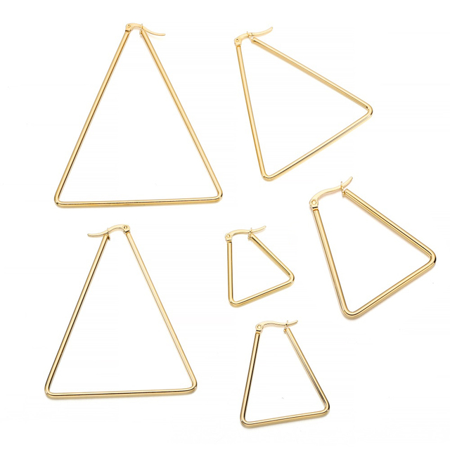 15-80mm Stainless Steel Earrings Loop Gold Earrings Hoops Open Earring Hooks For Diy Jewelry Making Finding Accessories