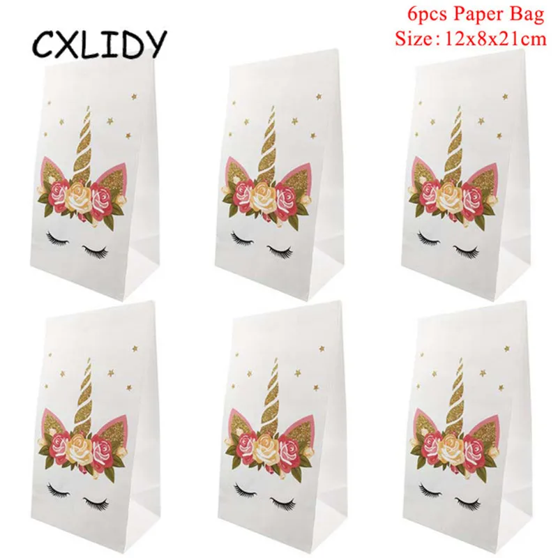 Rainbow Unicorn Cupcake Wrappers Cake Topper Happy Birthday Party Cake Decorations Kids Baby Shower Unicorn Party Supplies GM001 (32)