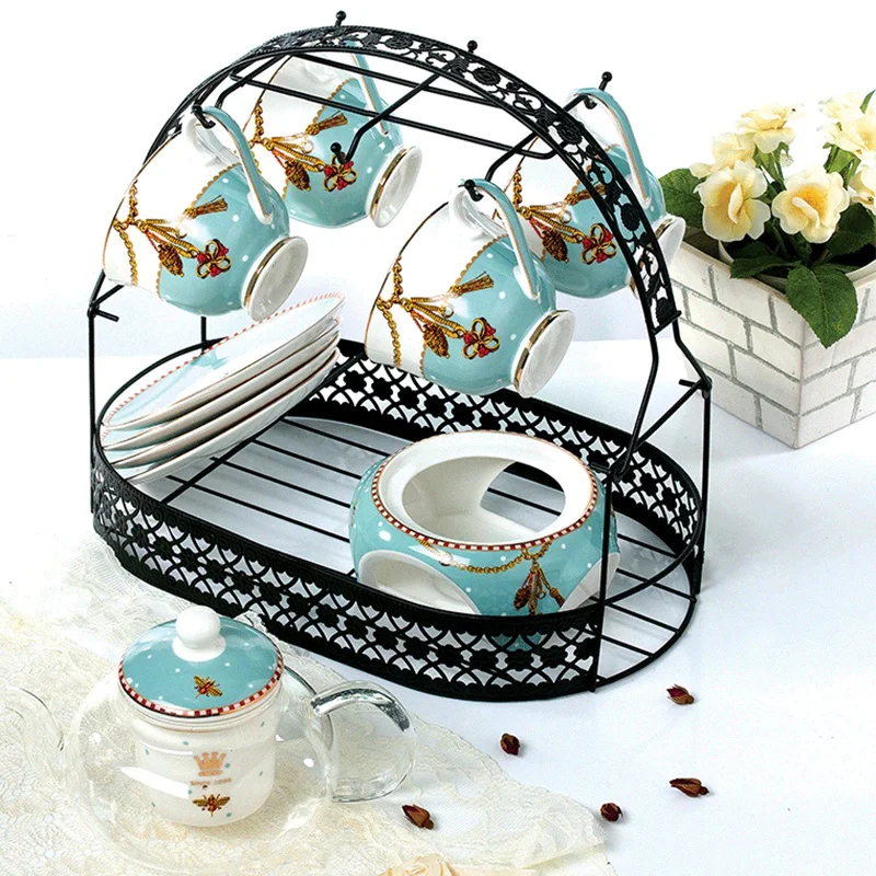Large-Capacity Storage Rack Coffee Cup, Dish Rack, Spoon Metal Bracket Drain Rack Kitchen Storage Rack
