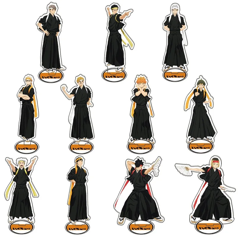 1Pc Cool Japanese Anime Haikyuu!! Acrylic Stand Figure Model Plate Holder Cake Topper Toys Desktop Decor For Boy Gift | Канцтовары для