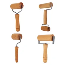 4 стиля деревянная скалка для теста и пиццы пекаря роликовая деревянная выпечка кухонная утварь печенье лапша печенье, фондан, пирог