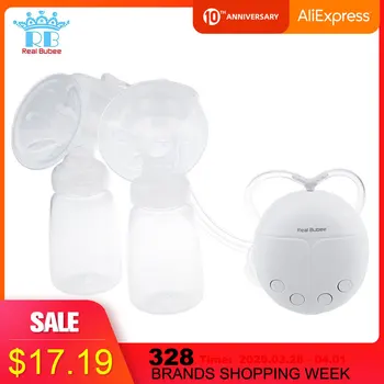 

Portable RealBubee Electric Breast Pump USB BPA Free Safety Intelligent Automatic Massage for Mothers Infant Baby Breast Feeding