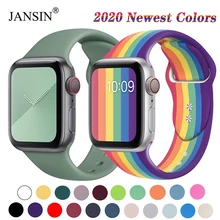Silicone Sports Band for Apple Watch 42MM 38MM Strap Rubber bracelet Watchband For Apple Watch strap 44mm 40mm iwatch band 5 4 3