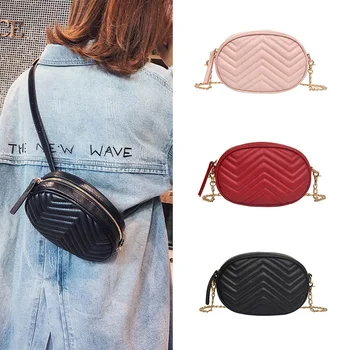 

Yesetn Bag 101519 Women s Bodypack new Pu wave pattern Lingge chain bag simple Single Shoulder Messenger Bag