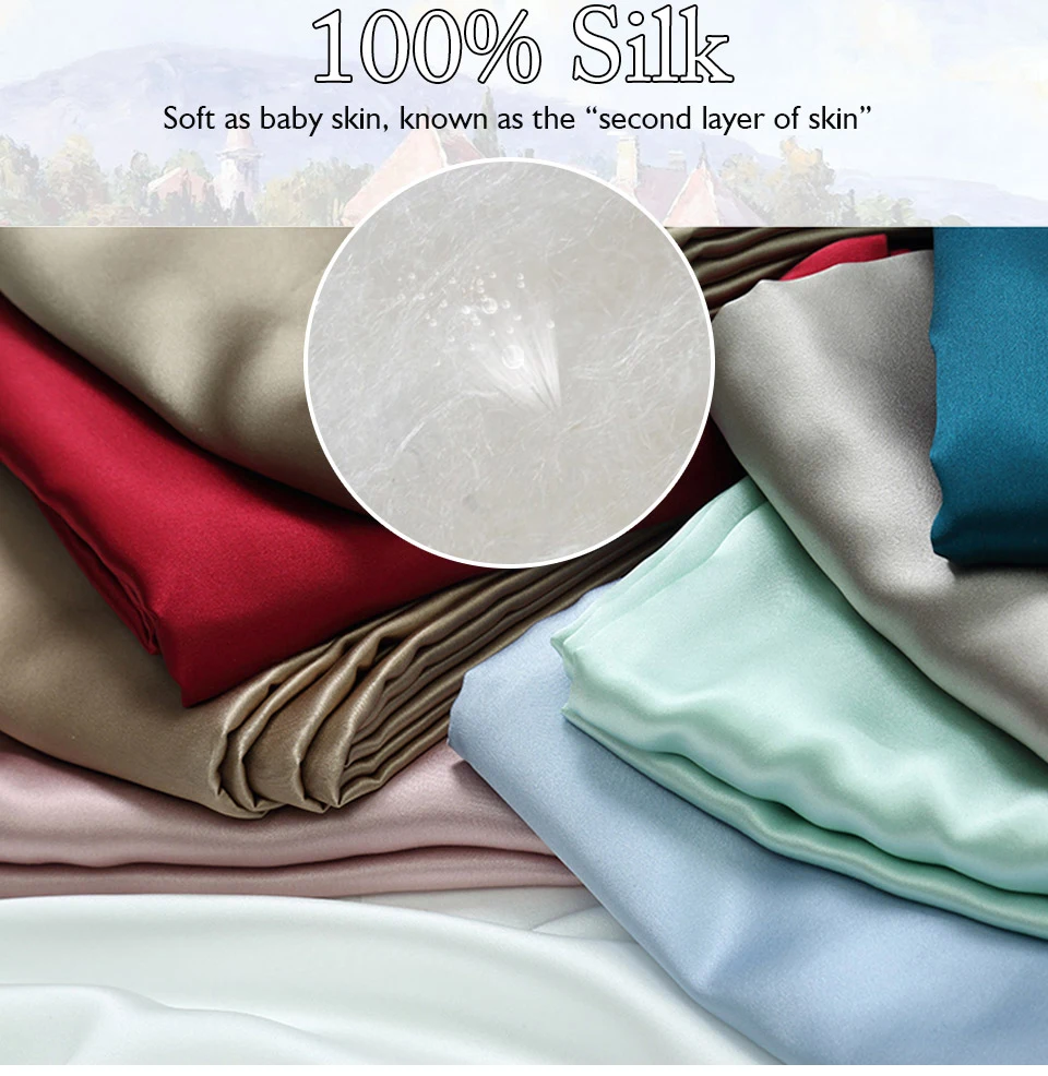 LilySilk простыня шелк Глубокий 40 см Чистый 100 шелк тутового шелкопряда бесшовные 22 momme Роскошный домашний текстиль распродажа