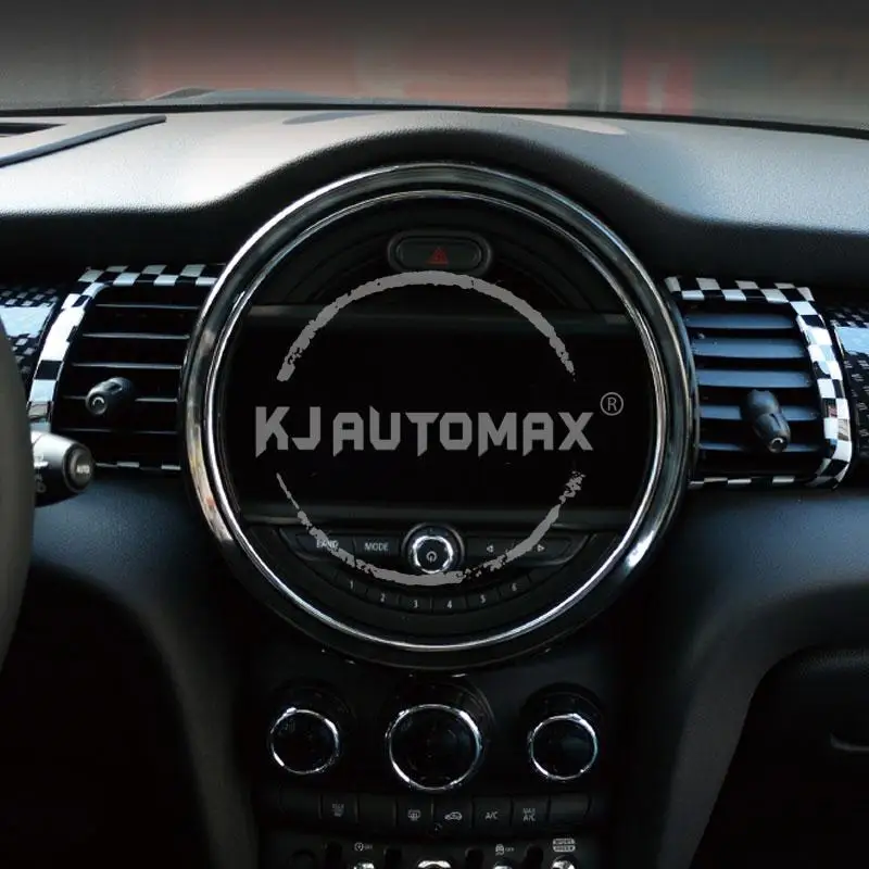 KJAUTOMAX для Mini Cooper F55 F56 F54 выход воздуха из прибора украшения Пластик автомобильные аксессуары 2 шт./компл. красный розовый проверки