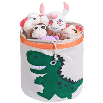 

Cute Cartoon Animal Toys Organizer Dinosaur Panda Dog Kids Clothes Laundry Basket Waterproof Folding Toy Storage Box with Cover