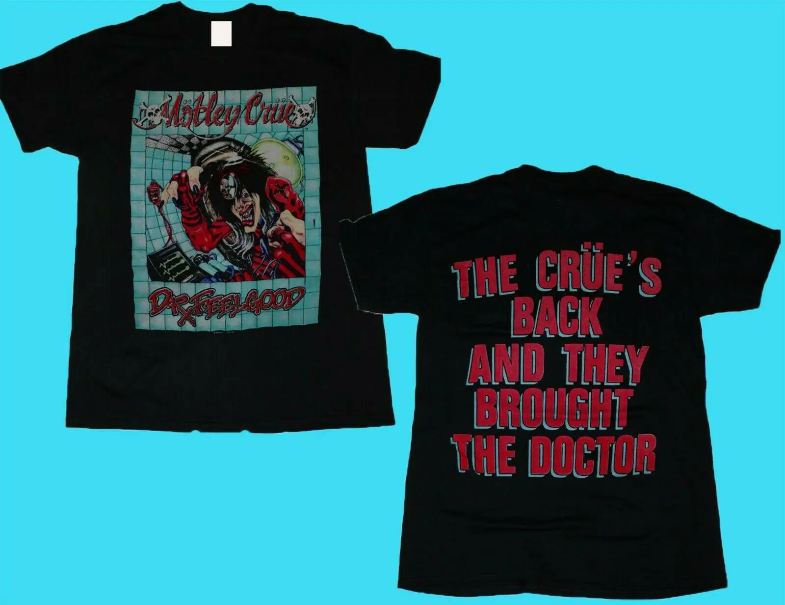 Винтаж с надписью Mötley Crüe футболка 1989 Dr Feelgoodharajuku уличная Mensize S 2Xl Перепечатка |