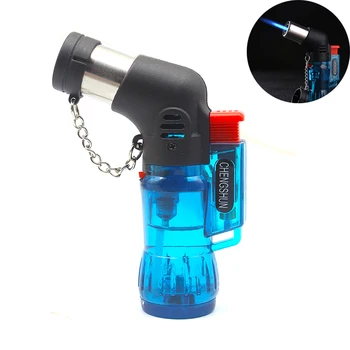 

Mini Jet Torch Lighters Refillable Butane Gas Windproof Cigarette Lighter Plastic Burner Lighter No Gas