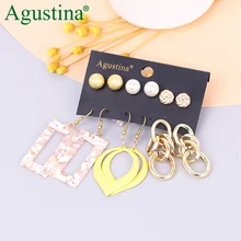  Agustina Earrings Set Red Boho Drop Earrings Fashion Jewelry  Women Bohemian Long Earrings Blue Earring Statement Earings 