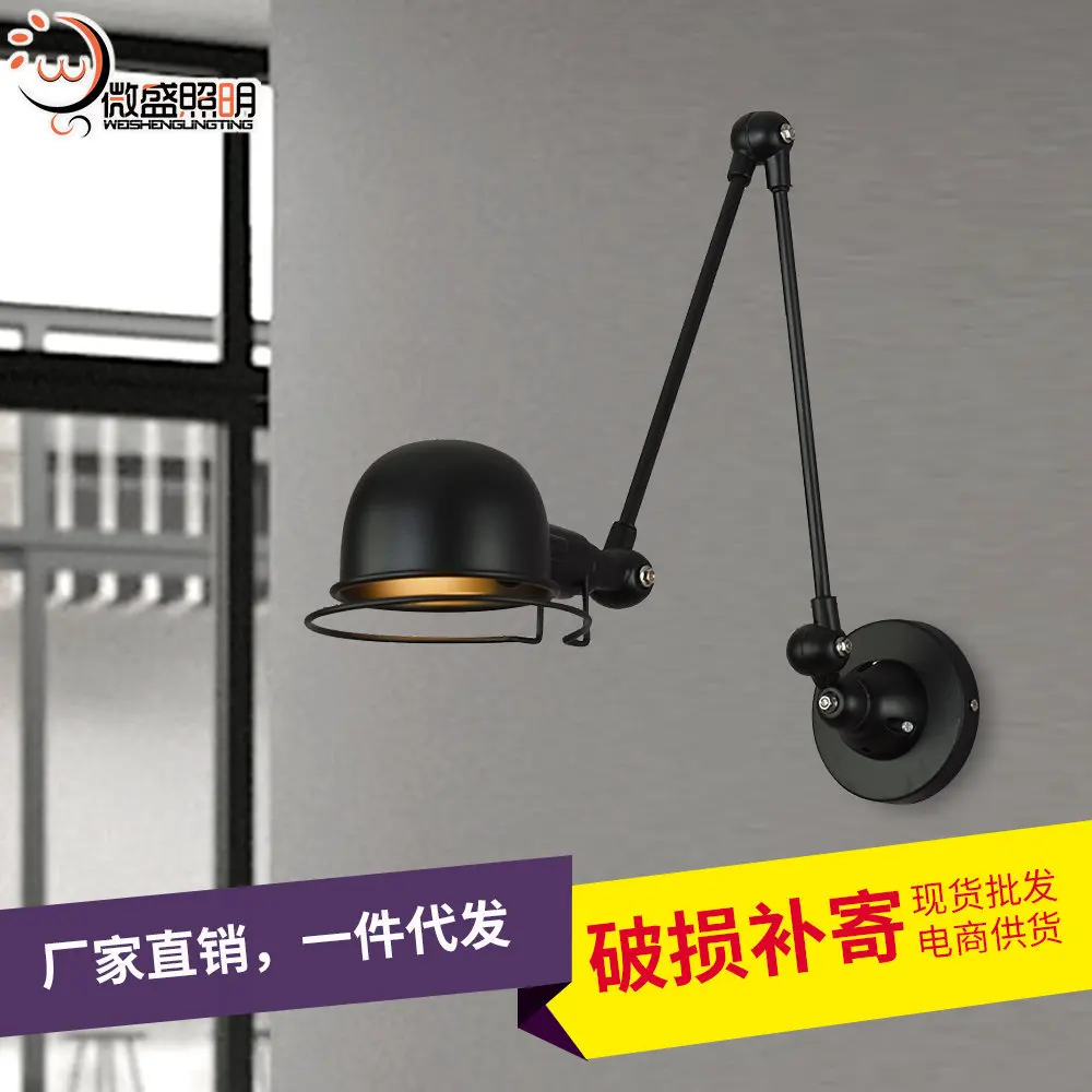 

Lamps Wholesale LED Creative Simple Northern European-Style Customizable Bedside Bedroom Bar Retro Decoration LED Bedside Wall L