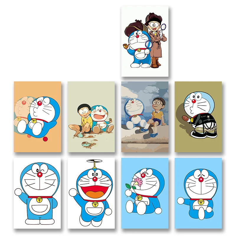 Печатный плакат Doraemon большой медведь робот Кот домашняя декоративная