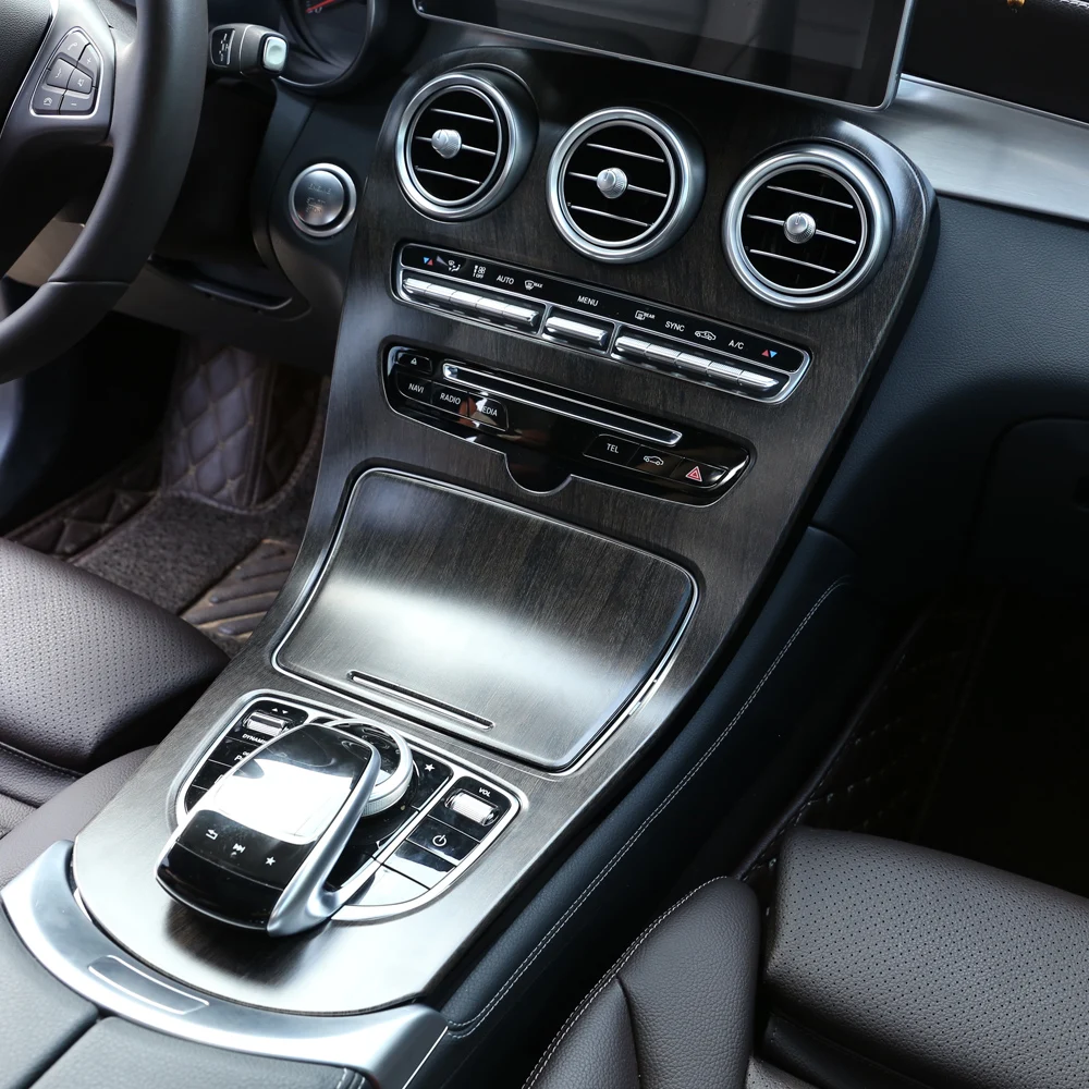 Для Mercedes Benz C class W205-/GLC X253- панель центральной консоли декоративная крышка отделка из углеродного волокна цвет 2 шт