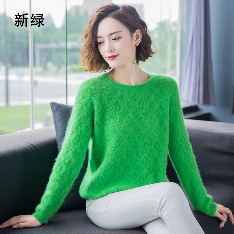 2020 Autumn Winter Women's O-neck 100% Mink