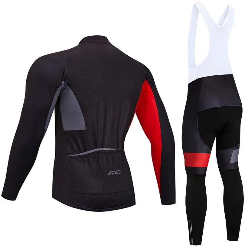 Зима TEAMblack Red pro Велоспорт Джерси 20D Pad велосипед брюки костюм Ropa Ciclismo термальная флисовая велосипедная Одежда Майо низ