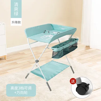 Многофункциональный стол для пеленок, уход за ребенком, детский массажный стол, сменная Пеленка, складной портативный стол для пеленок для новорожденных - Цвет: green 4