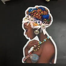 Теплопередача печати африканских женщин пришить заплатка для одежды куртка цветы ручной работы с бусинами черная девушка аппликации 3D печатных