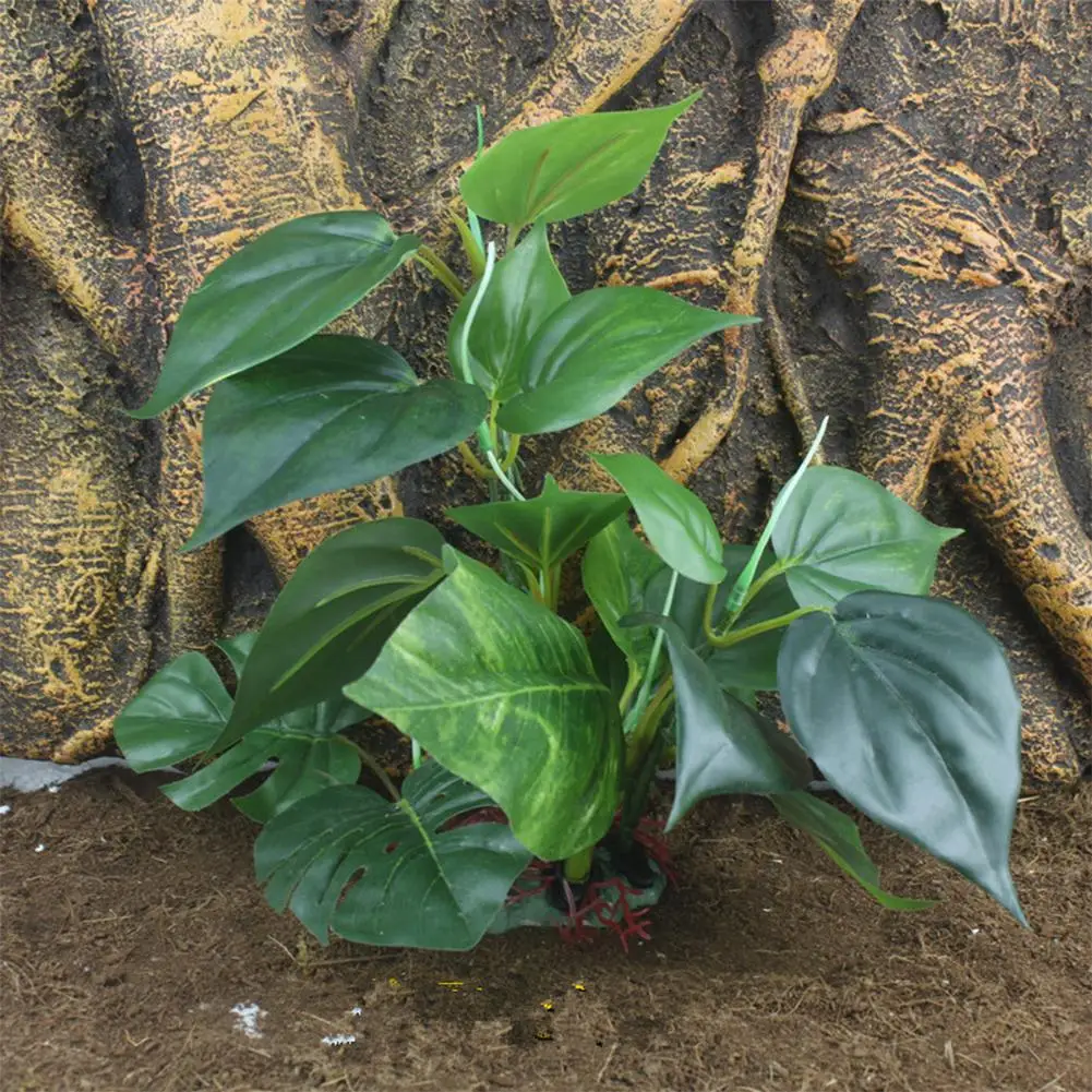 Artificial plants artificial aquarium plants Artificial Underwater Plants Large Leaf Aquatic Plant Aquarium Fish Tank Decoration Water Viewing Plastic Landscape