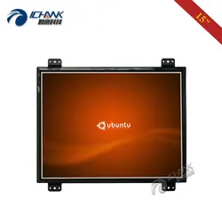 K150TC-DUV-2/15 "Поддержка Ubuntu системы открытым рамки DVI Touch Мониторы/15 дюймов установленный Linux Металл промышленные сенсорный экран дисплей