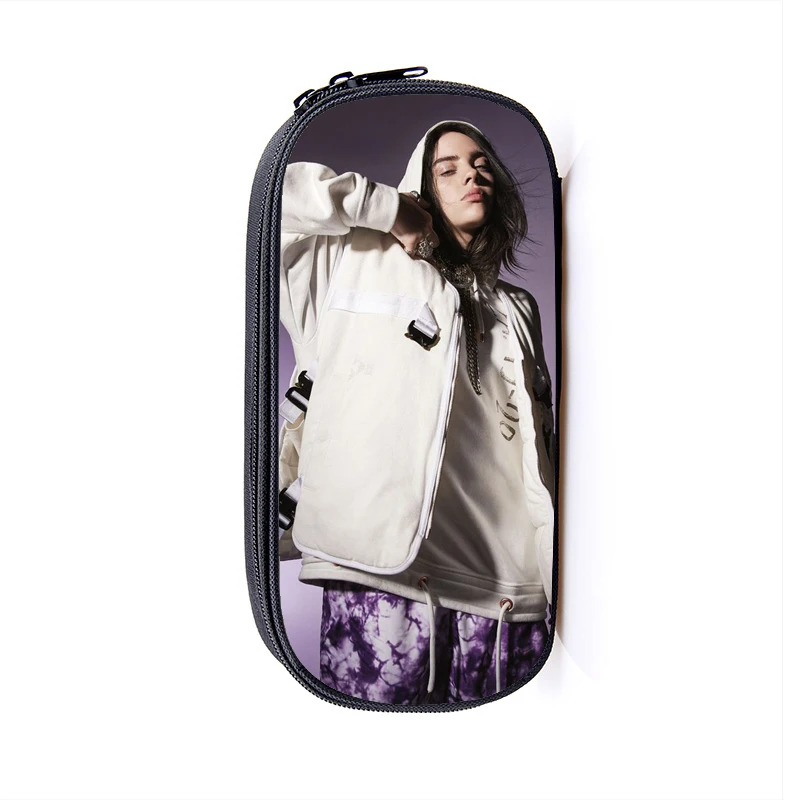 Косметический Чехол Billie Eilish s, сумка-карандаш для женщин, косметички для девочек-подростков, футляр для карандашей, школьный чехол, принадлежности