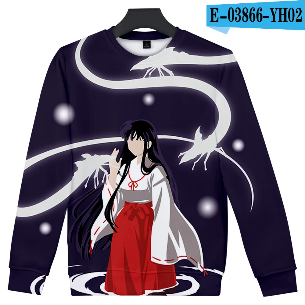 Inuyasha Объемная толстовка с 3D принтом Мужская/wo Мужская рубашка повседневная одежда толстовки с длинным рукавом Harajuku популярный топ - Цвет: 3D