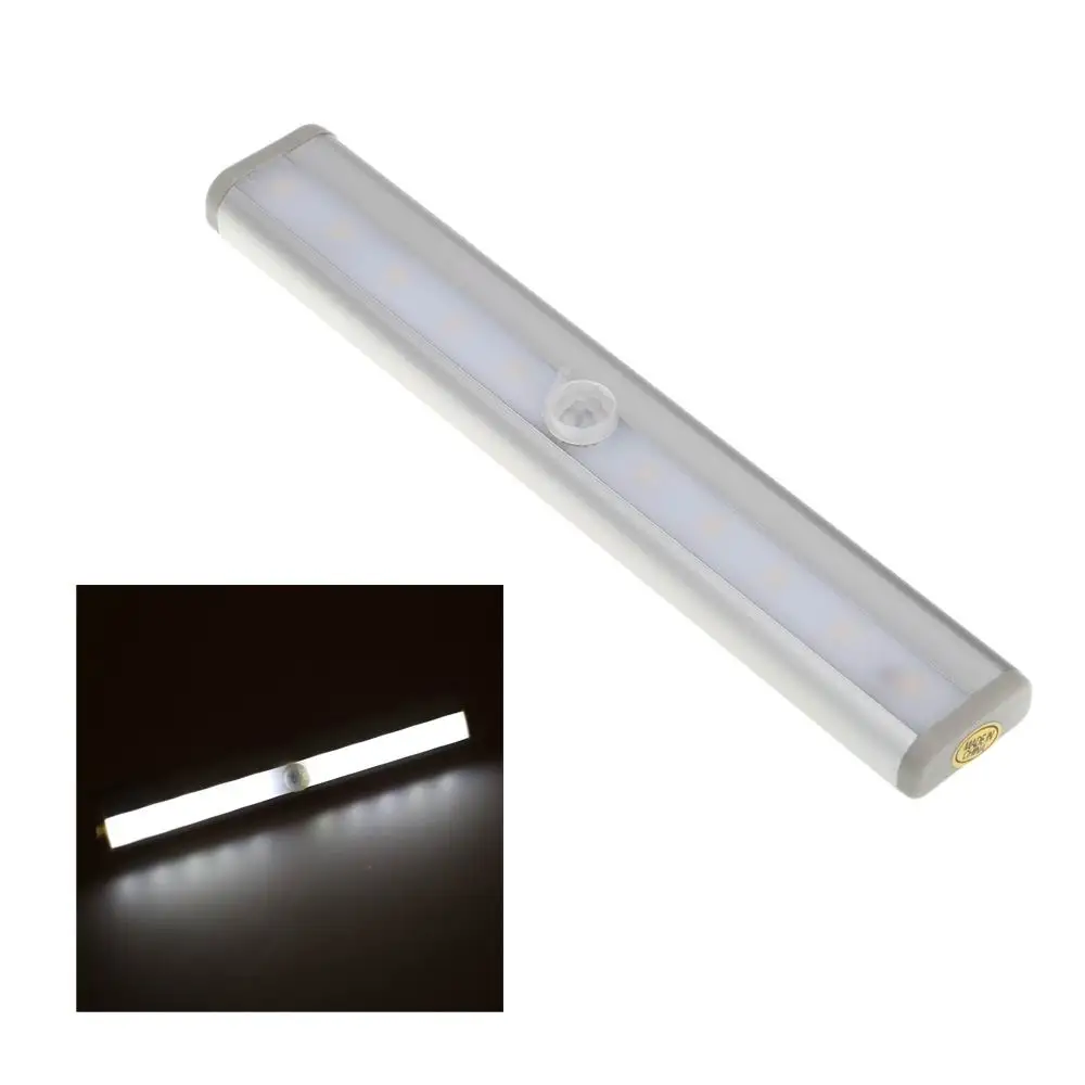 

Meijuner 6/10 LED PIR LED Human Body Motion Sensor Light Bed Lamp Bookcase Wardrobe LED Under Cabinet Light For Closet Stairs Ki
