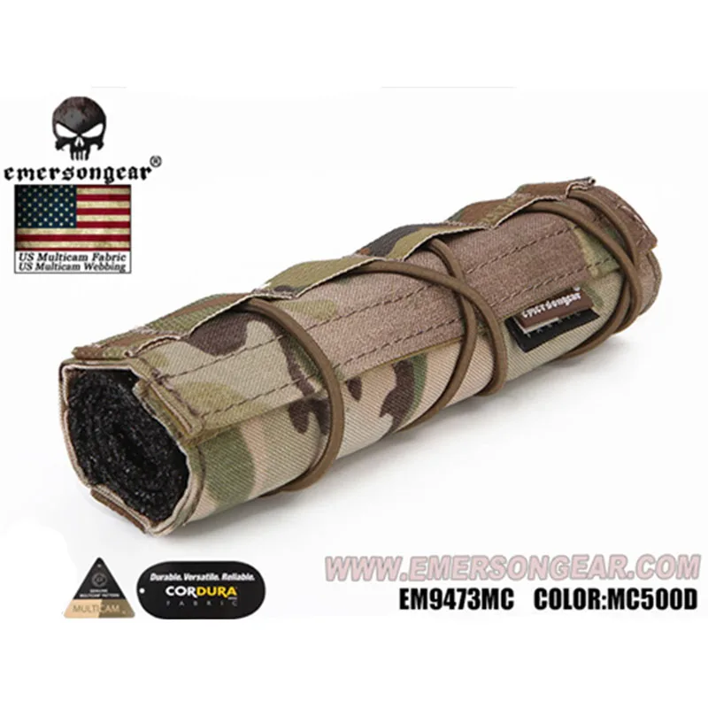 Emersongear Emerson Suppressor Охотничьи Аксессуары 18 см Mirage Heat Cover Shield Sleeve глушитель крышка глушителя Quick Release - Цвет: MC