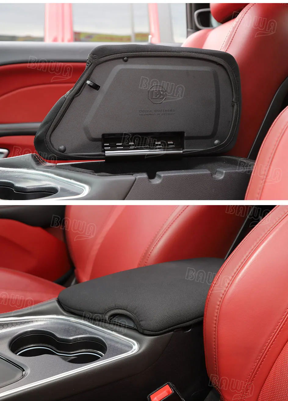 BAWA ящик для хранения в подлокотнике автомобиля крышка аксессуары для Dodge Challenger+ тканевые многофункциональные подлокотники