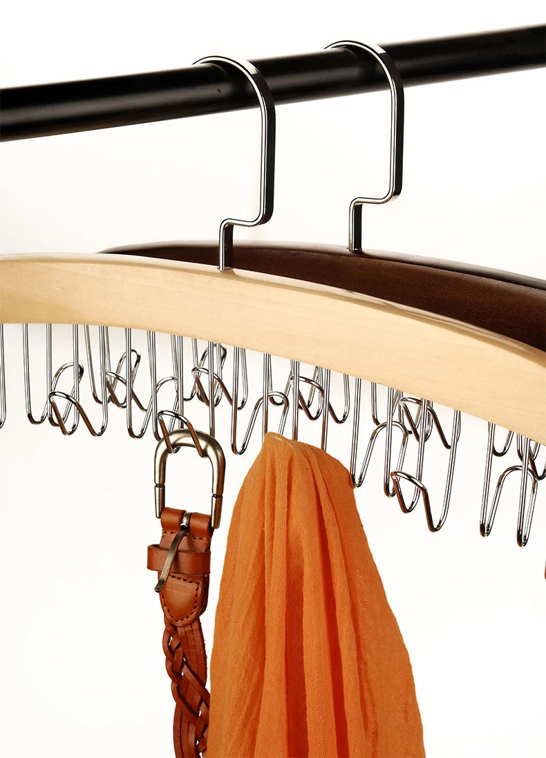 Multifunctional Wooden Belts Rack Tie Belt Cloth Hanger Scarf  Holder Organizer Wardrobe Closet Storage Hanger 8 12 24 hooks
