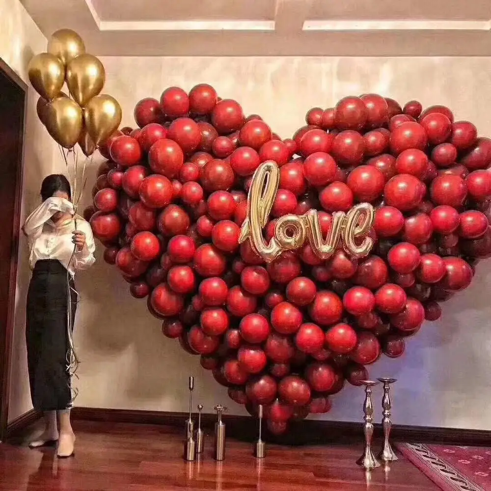 108 см сиамские воздушные шары из алюминиевой фольги с надписью LOVE Золотое сердце