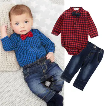 

Baby boy clothes Gentleman Rompers + Vest + pants spring Fashion newborn clothing set Baby Suit Bow Tie Conjuntos bebe roupa